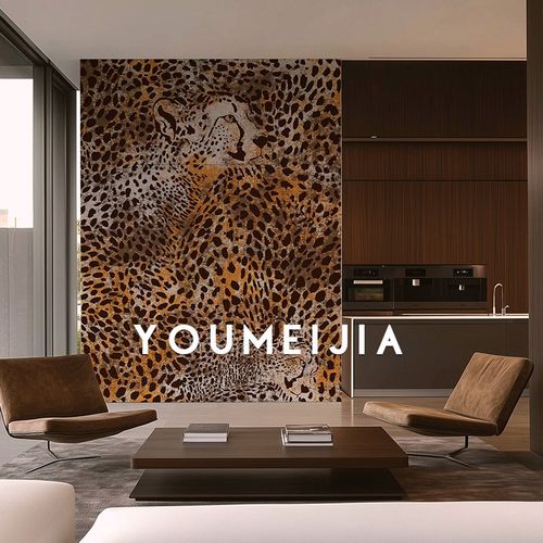 壁纸定制个c性豹纹客厅沙发背景墙纸壁画现代创意餐厅卧室艺术墙