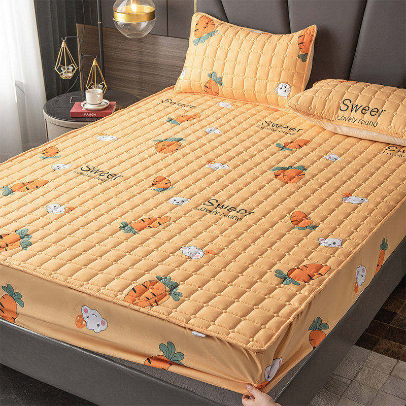 床笠单件夹棉加厚席梦思床垫保护套定制防滑M固定床罩全包防尘罩