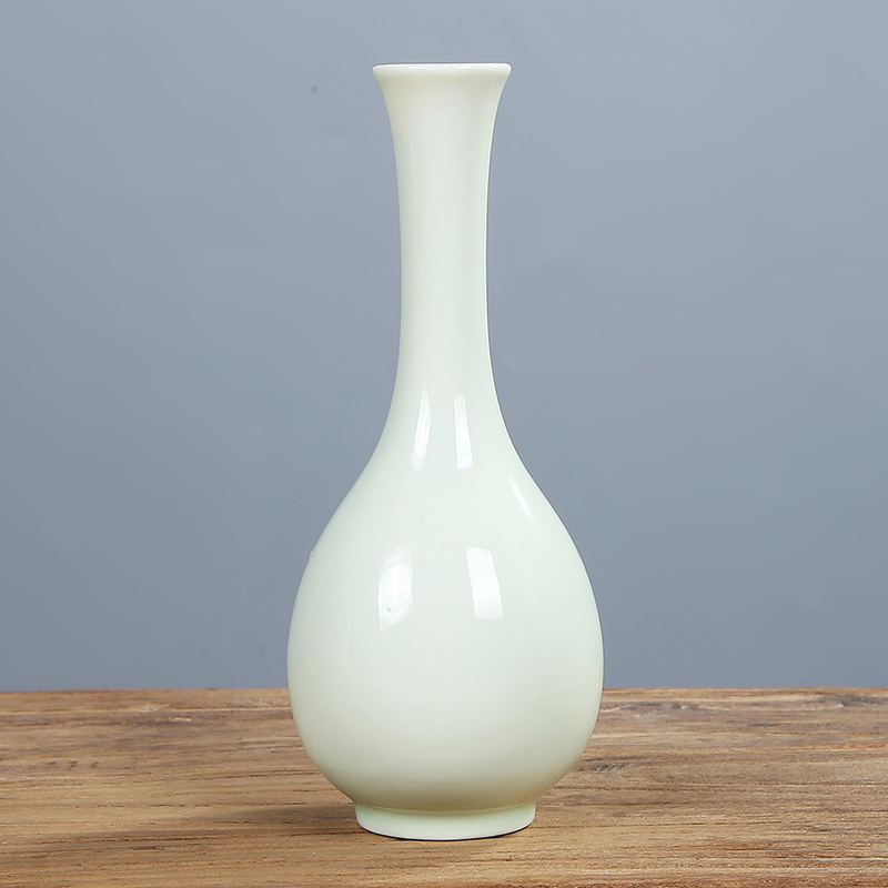 陶瓷小花瓶花插青瓷净瓶梅瓶胆瓶葫芦简J约中国风桌面玄关家居摆