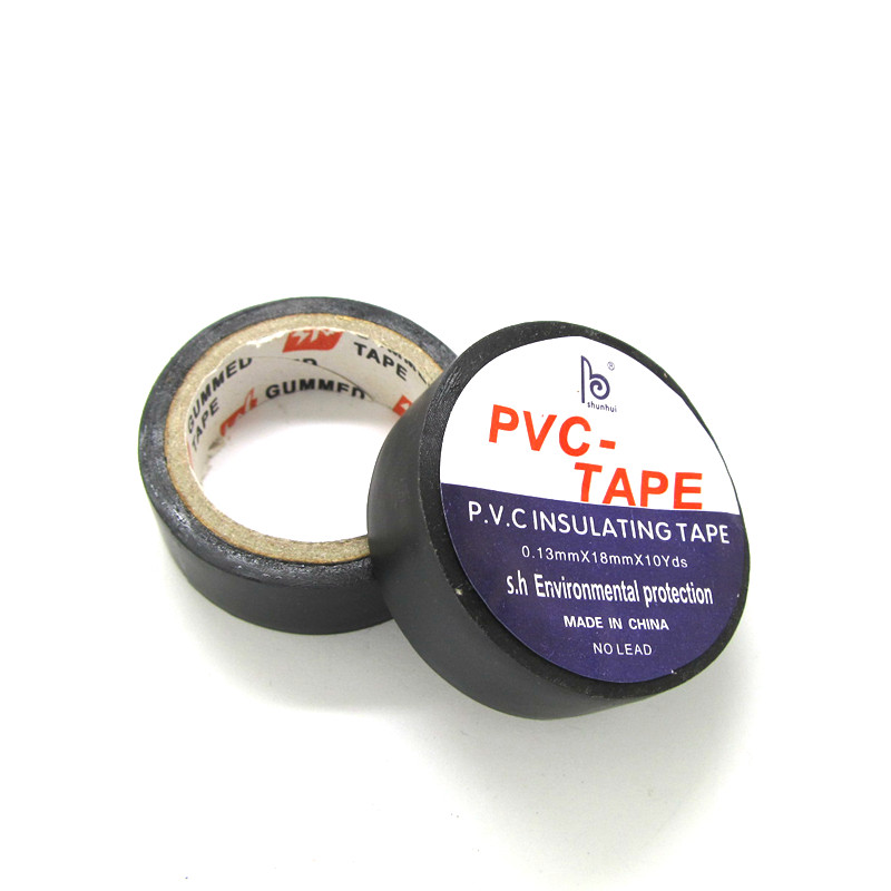 PVC电工胶带 绝缘胶带电工电气胶布防水 胶带万得牌黑色胶带