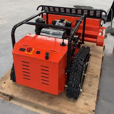 出口品质遥控割草机工厂草坪修剪遥控机器人 履带式园林碎草机