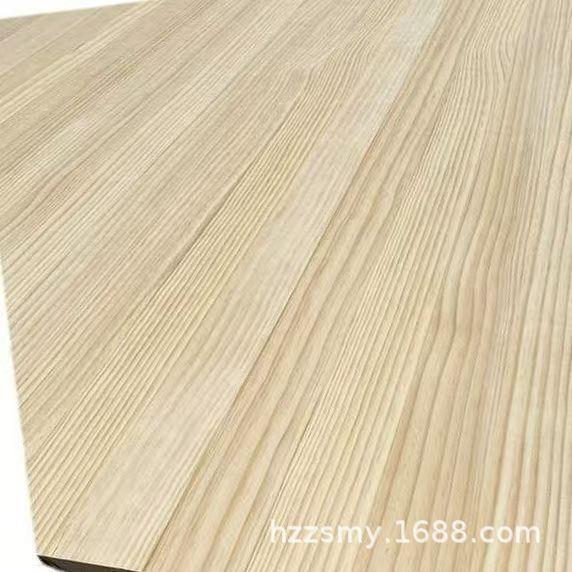 松木直拼板原木整张大板松木无疤指接板集成家具装修光滑木板