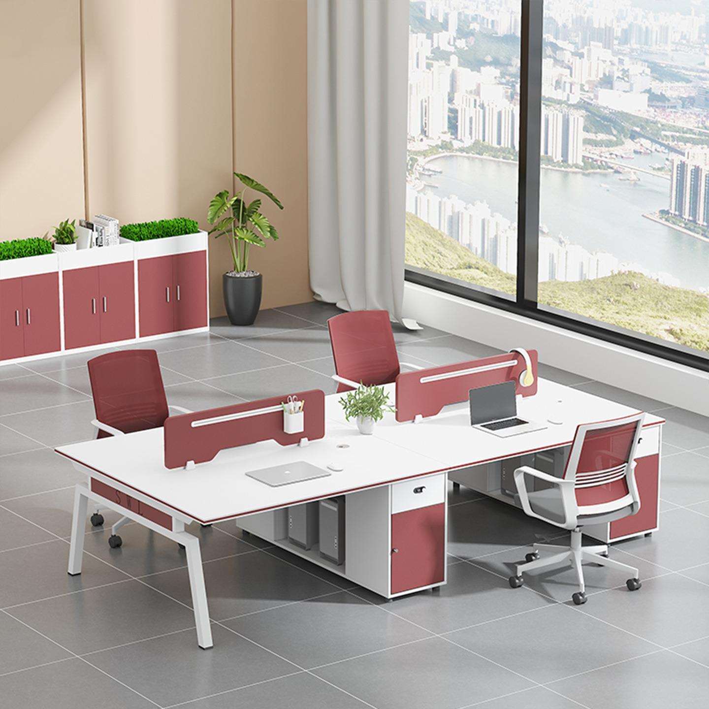 员工办公桌椅组合职员工位4/6人办公室电脑桌财务桌卡座简约现代