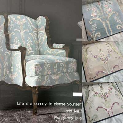 门幅140cm法式复古欧式绣花绒布沙发布窗帘布面料客厅高窗满绣布