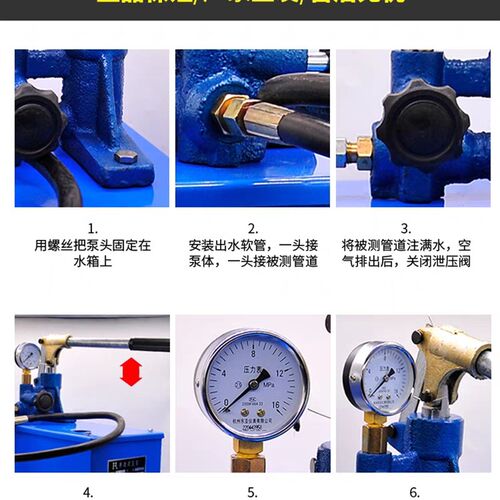 手动试压泵水管管道试压器SY系ppr打压机高压测试机试验机压力帮