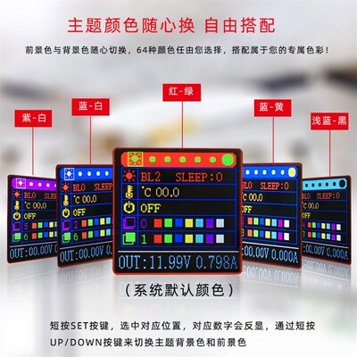 数控USB彩屏电源升降压模块恒压恒流5V转9V12V24VUSB升压线XY-UDP