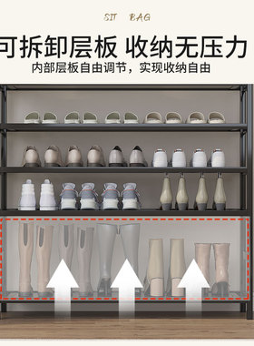 家用门口鞋架子收纳鞋柜宿舍入户多层简易实木小型窄2023新款爆款
