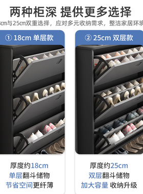 超薄翻斗式鞋柜门口家用入户门窄款收纳神器省空间经济型新款鞋架