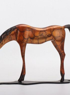 铜马摆件客厅吧台书柜艺术新中式饰品样板房玄关软装现代简约摆设