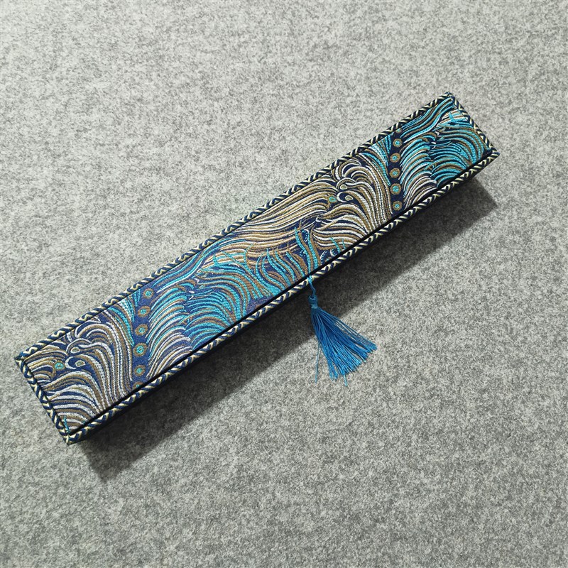 9.5寸/10寸宣纸折扇空扇盒锦缎流苏扇子折扇包装盒子X收纳盒礼品