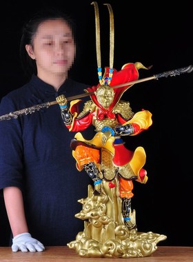 特大号全铜斗战胜佛孙悟空摆件客厅齐天大圣家居装饰玄关乔迁礼品