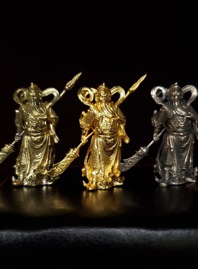 关公摆件客厅关公像纯金铜银武财神关公像家用供奉神像佛像招财福