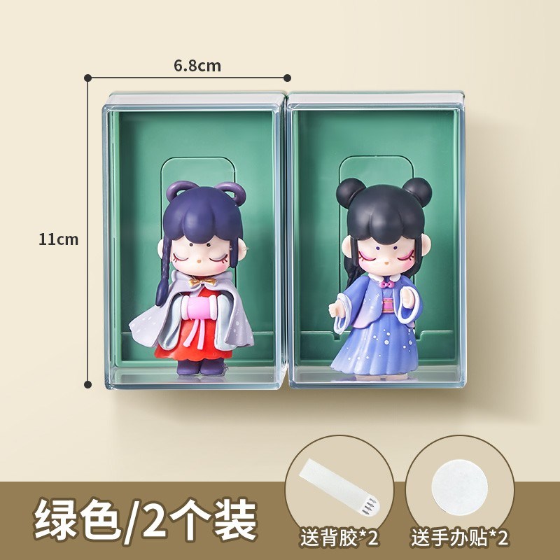 盲盒收纳展示架壁挂式泡泡玛特墙手办陈列盒popmart娃娃透明摆柜