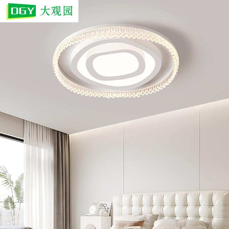卧室灯吸顶灯led2025新款水晶圆形简约现代客厅餐厅中山灯具497L
