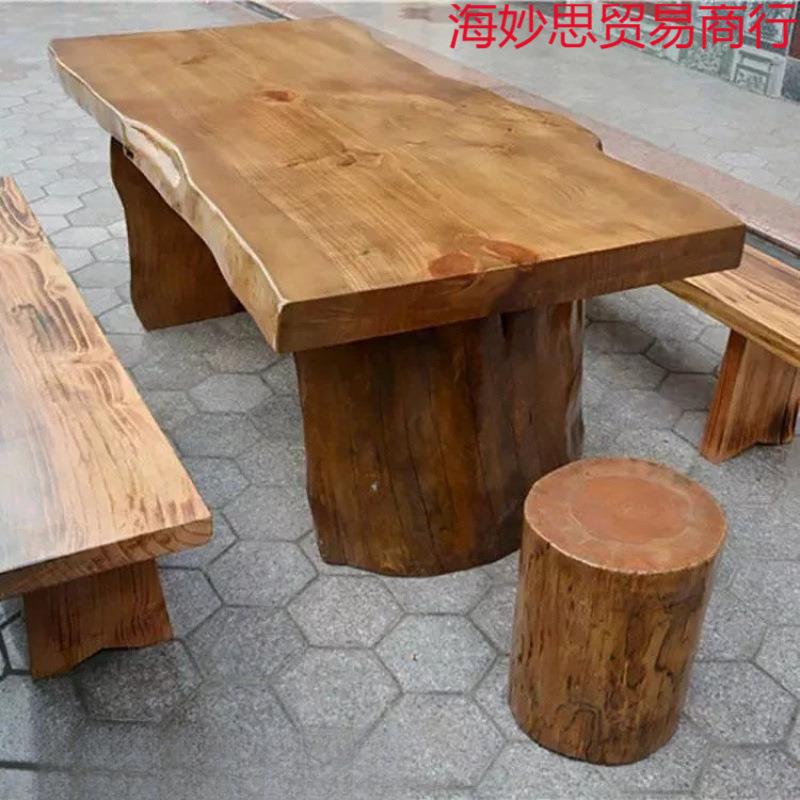新中式实木大板桌茶台中式原木办公桌茶室禅意整板功夫泡茶桌茶几
