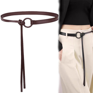 爆款多色圆扣软面打结装饰腰带简约时髦大衣腰封女裤子连衣裙腰带