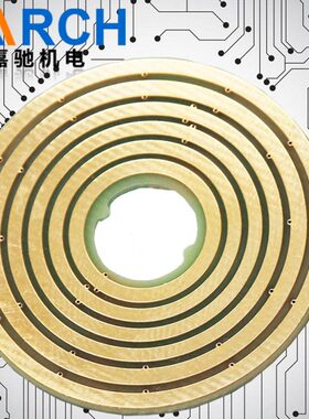 定制分离环超薄圆1PCB板导电滑环饼滑环盘12氏集电环可式超薄-
