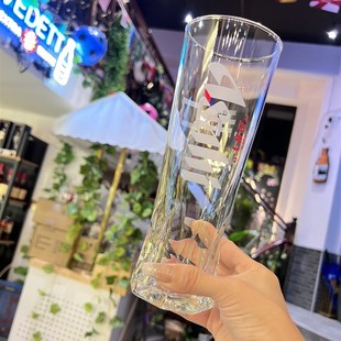 辛口朝日带柄Asahpi加厚扎啤杯日料店专用一番榨麒麟精酿啤酒杯