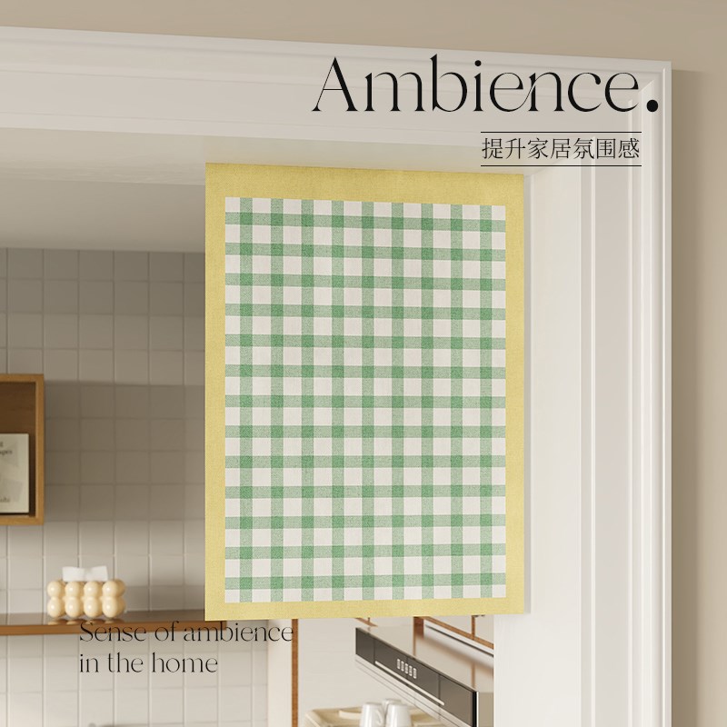 门帘挂旗美丑短帘卧室t客厅装修厨房门帘隔断门头杠横挂帘