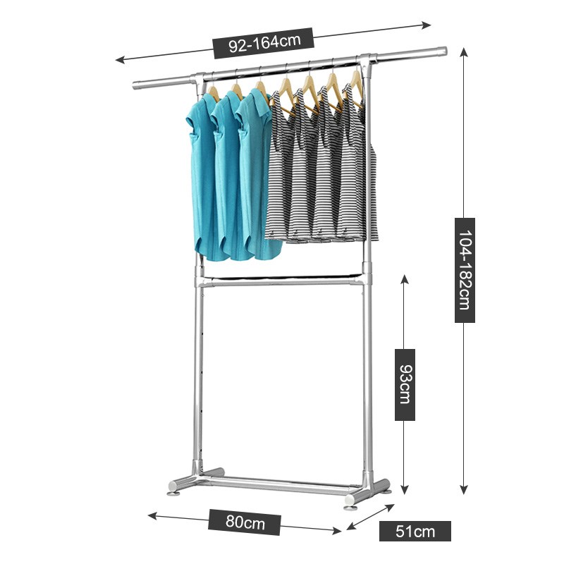 稳纳晾衣架室落地单杆挂衣架凉衣架不锈J钢家用晒被子阳台晾晒神