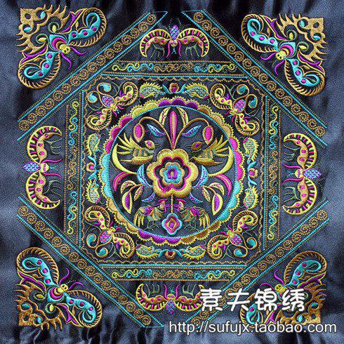彝*机2民族绣苗9cm片绣花刺绣绣电脑云南 特色 绣绣片2绣9