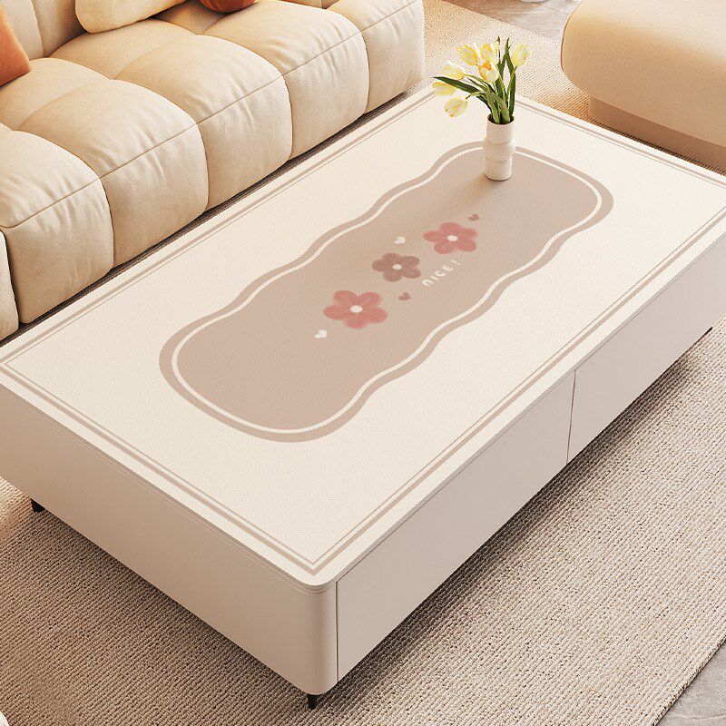 2024a新年硅胶茶几桌布免洗防油防水餐桌垫轻奢高级感电视柜茶几