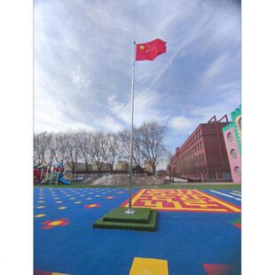 幼儿园旗杆移动旗杆升旗台活动底座带轮学校伸缩不锈钢6米8米9米