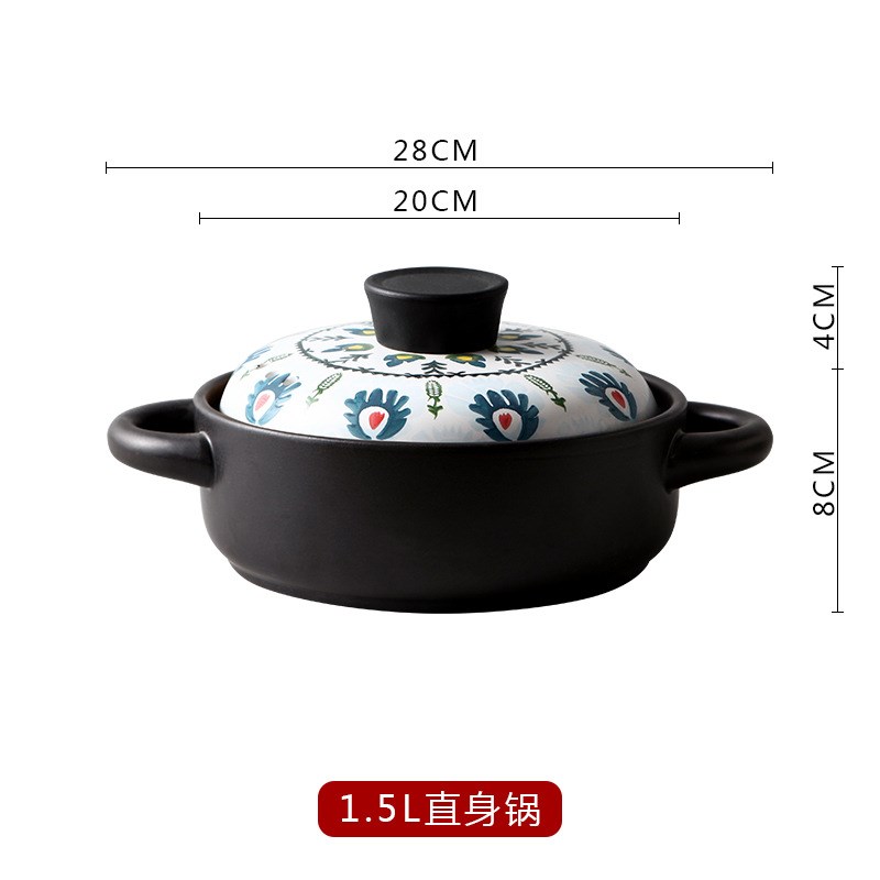 日式陶瓷锅煲汤炖锅r砂锅汤煲韩式耐高温不粘砂锅炖肉汤锅