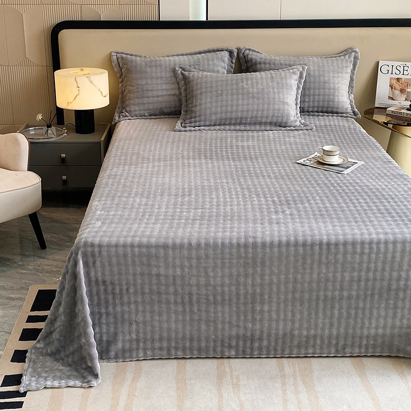 加厚毛毯子加绒盖毯被铺床t牛奶珊瑚法兰绒毯单人床单冬季学生宿