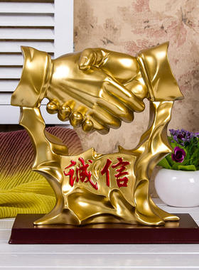 办公室摆件书柜创意装饰诚信老板桌店面公司开P业礼品招财商务高