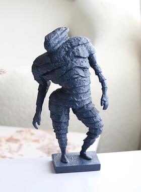 现代抽象艺术扭腰人物雕塑摆件创意隔断软装高级客厅电视柜装饰品