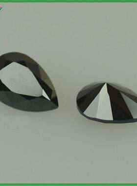 过测钻笔黑色梨形莫桑钻 VVS1异形钻首饰镶嵌配石水滴形黑莫桑石