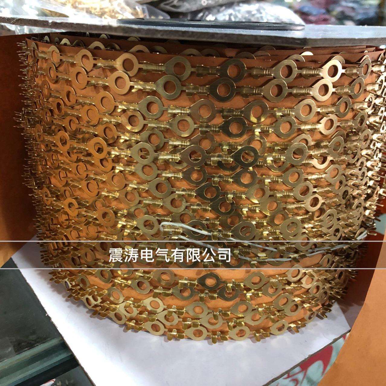 5B连带圆形接线端子0.5厚O型接线片 冷压接地片M5螺孔一卷5000只