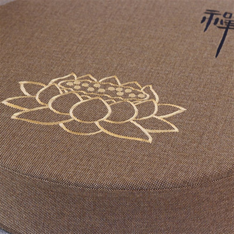 诵经跪垫高档刺绣蒲团佛禅修打座盘腿坐垫莲花禅字可拆布艺垫佛堂