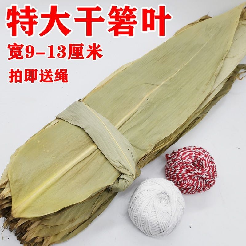 粽子叶干新货干粽叶特大干宽粽叶大号粽叶子100片送粽绳大量优惠