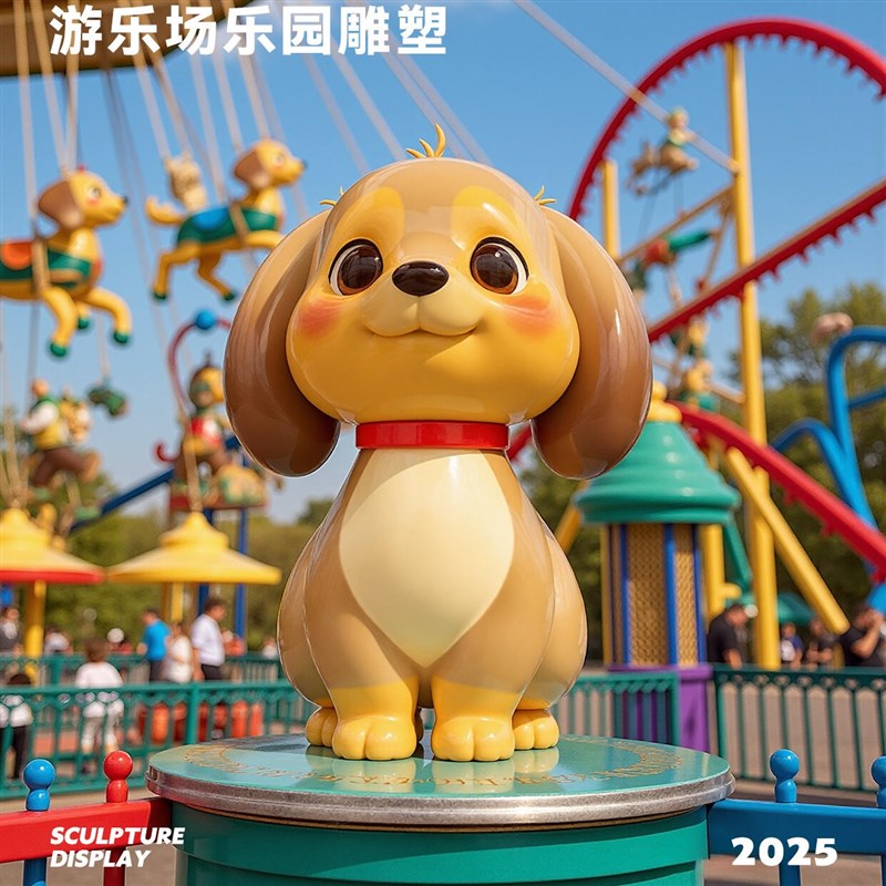 泡沫雕塑定制卡通宠物狗模型摆件玻璃钢雕塑美陈商业装饰创意装置