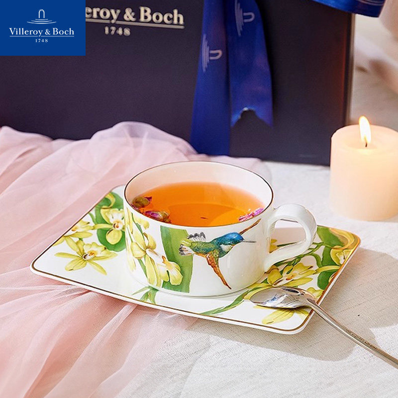 VilleroyBoch德国唯宝亚马逊轻奢骨瓷茶杯咖啡杯下午茶杯碟马克杯