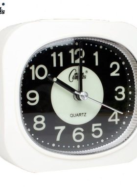 康巴丝创意夜光静音学生闹钟卧室床头夜光时尚简约床头座钟个性钟