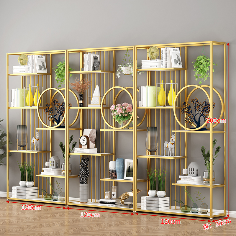 办公室铁艺屏风隔断围栏餐厅卡座客厅玄关花架Q置物架落地轻奢书