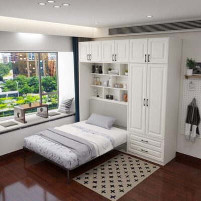 多功能正翻侧翻折叠床衣柜一体隐形床小户型阳台书房壁床可定制