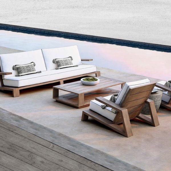 柚木户外沙发防腐木酒店阳台单人椅露台防水室外花园实木沙发组合,住宅家具,户外沙发,淘宝优惠券,粉丝福利购,淘宝优惠卷