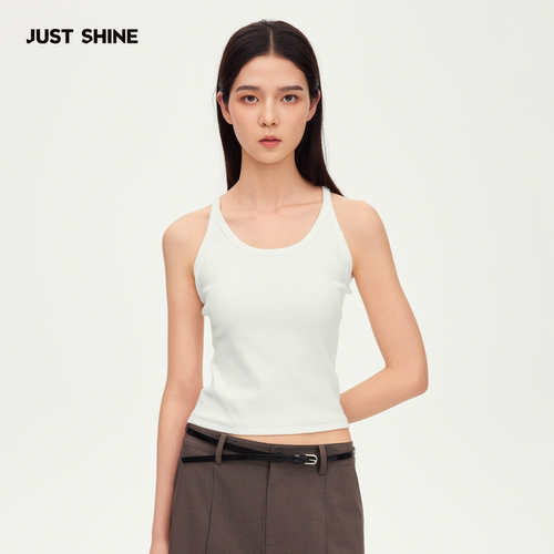 JUST SHINE/时晒美式复古工字背心修身显瘦吊带辣妹风百搭上衣