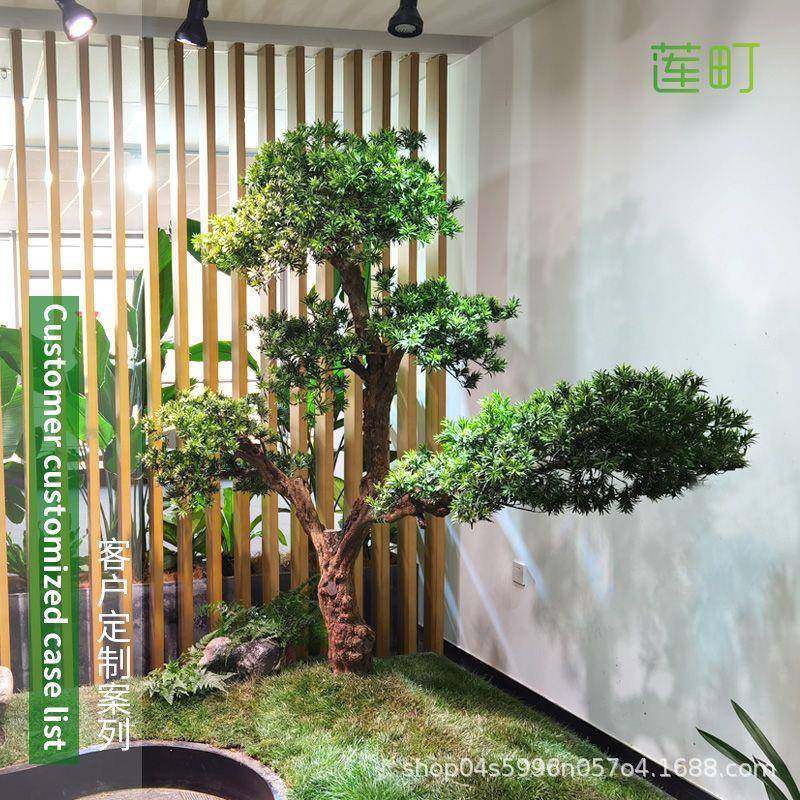 仿真松树迎客松罗汉松倒挂松树假山石盆景松树装饰造景观橱窗玄关,鲜花速递/花卉仿真/绿植园艺,其它园艺用品,淘宝优惠券,粉丝福利购,淘宝优惠卷