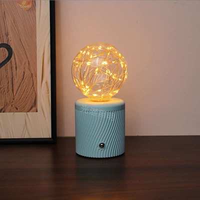 新款创意彩色E27灯座5V充电USB接口电池装饰小台灯民宿清吧桌灯