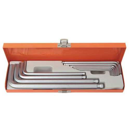 钢盾工具 12件套S2合金钢公制加长球头内六角扳手S050024