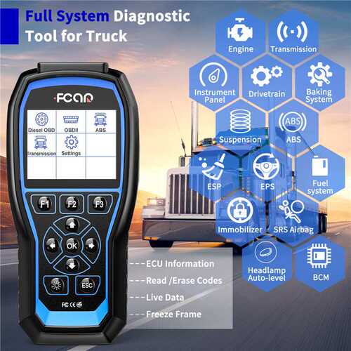 Fcar F507 HD柴油 皮卡车 挖掘机 重型卡车诊断工具OBD2检测