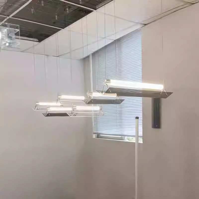 意大利创意餐桌吧台长线吊灯设计师艺术酒店样板房客厅复式楼梯灯