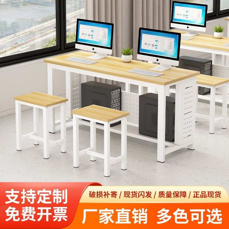 编程机构专用电脑桌椅学校培训室机房电脑桌单人双人语音桌微机室图片