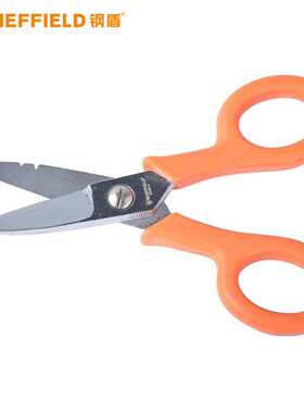 钢盾S036010 电工剪刀剥线刀电工刀电缆剪线槽剪子6寸弹簧