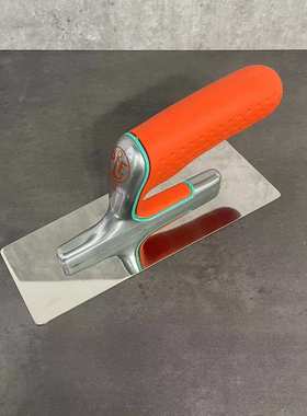 橙色塑柄不锈钢抹泥刀抹子刮腻子批墙刀硅藻泥打底收光刀抹灰刀